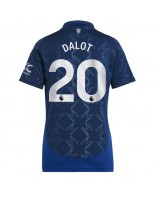 Manchester United Diogo Dalot #20 Bortedrakt Dame 2024-25 Korte ermer